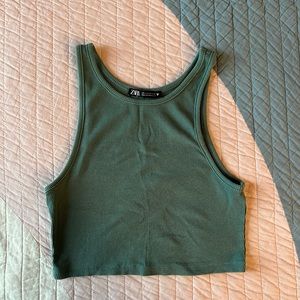 Zara sage green tank top